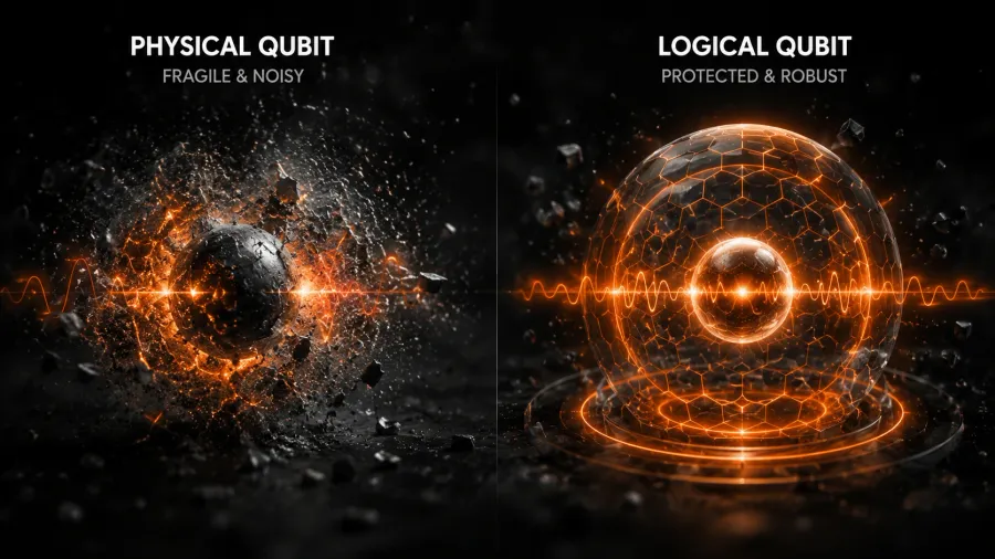 Qubit vật lý và logic
